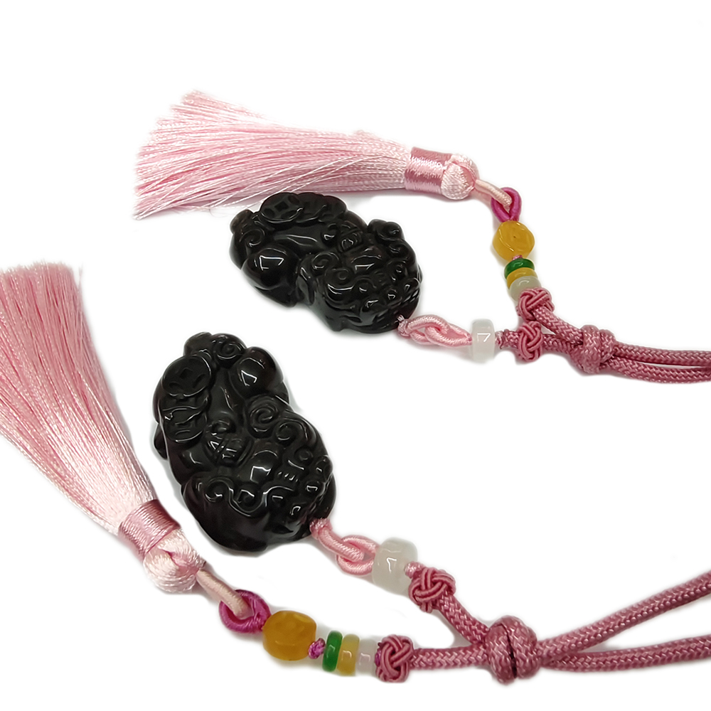 貔貅{彩虹黑曜岩}開運掛飾1對【十方】151711