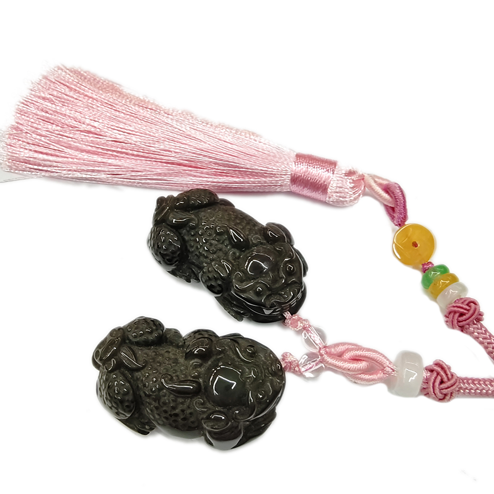 招財貔貅{彩虹黑曜岩}掛飾【十方】136535