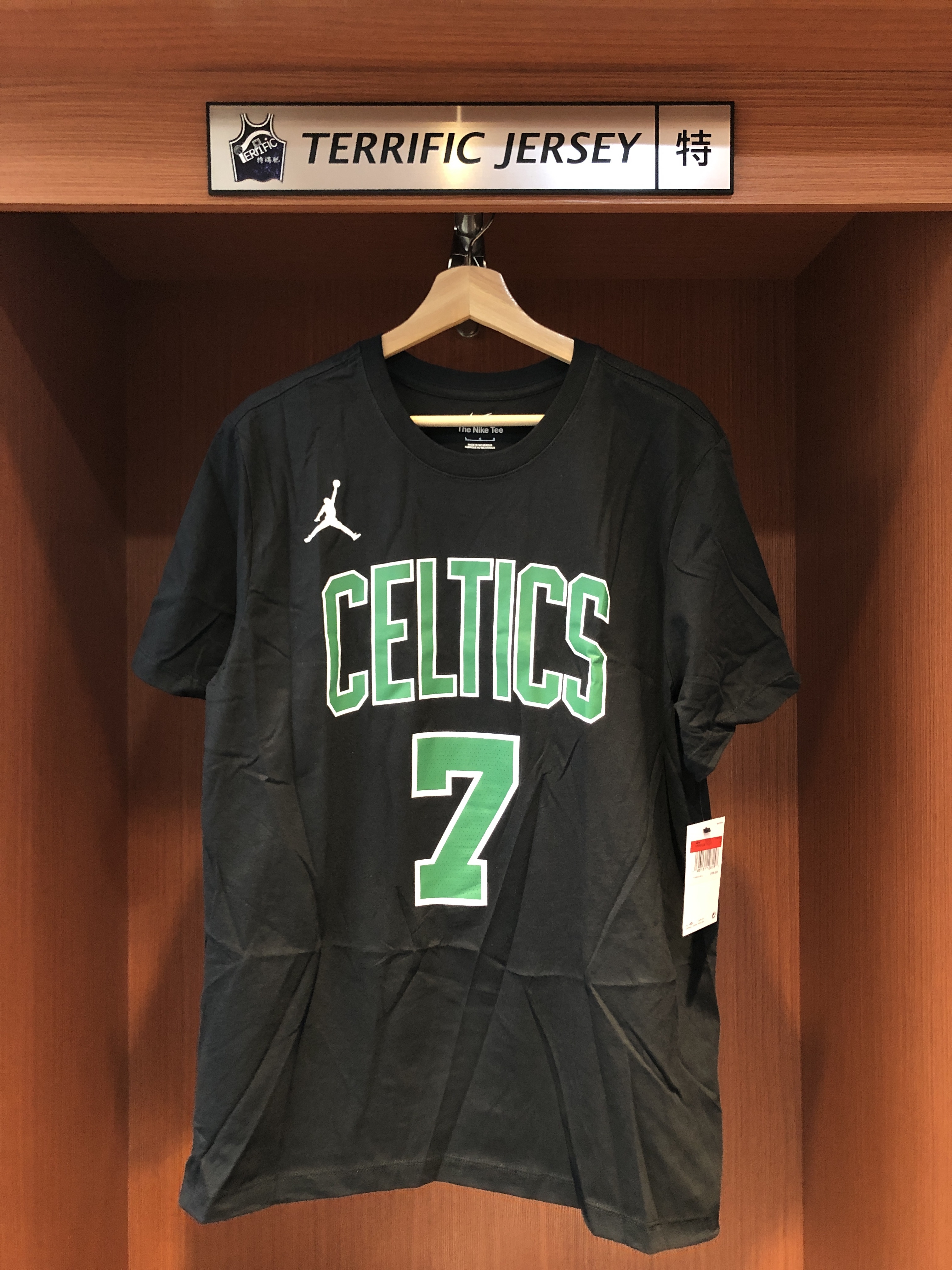 NBA短袖 Jaylen Brown 波士頓賽爾提克黑綠 Statement Jordan Player Name Tee 棉質短袖 全新