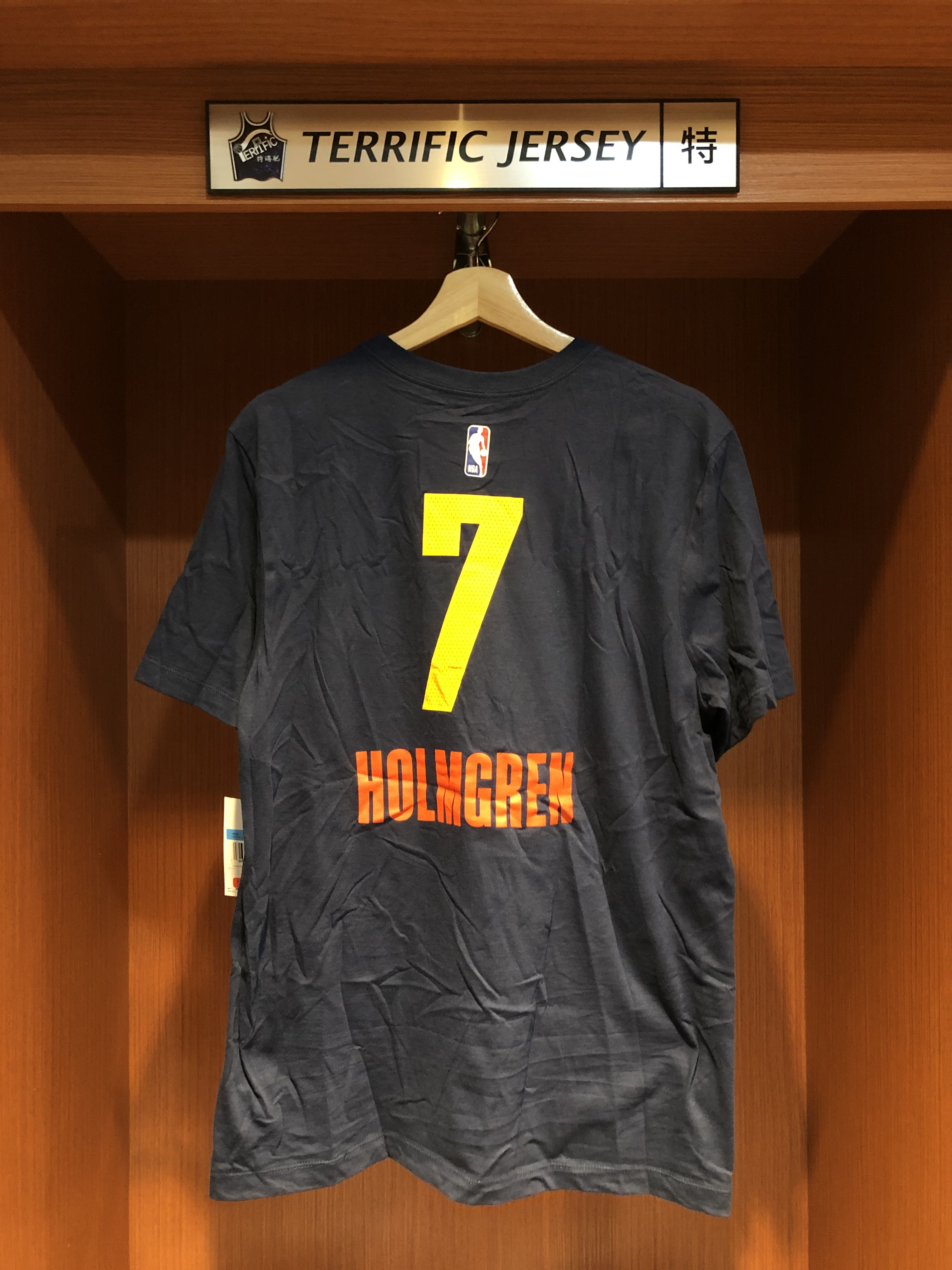 NBA短袖 Chet Holmgren 奧克拉荷馬雷霆城市 City Nike Player Name Tee 棉質 短袖 全新
