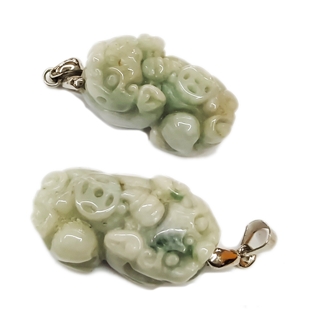 貔貅(緬甸玉)墜飾1對【十方】136898