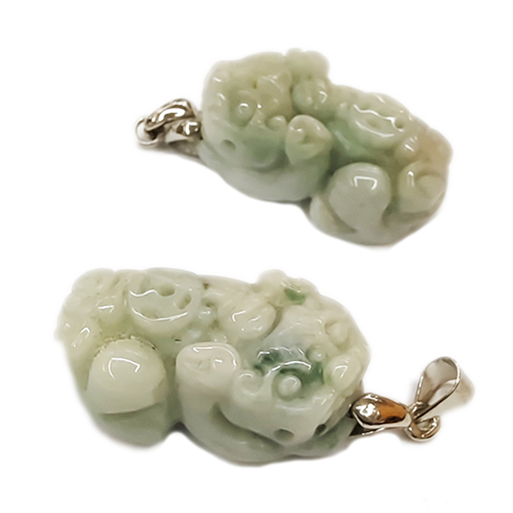 貔貅(緬甸玉)墜飾1對【十方】136898