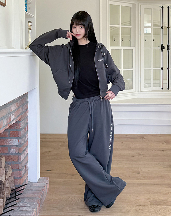 預訂｜MUAHMUAH LOGO STITCH WIDE BANDING PANTS