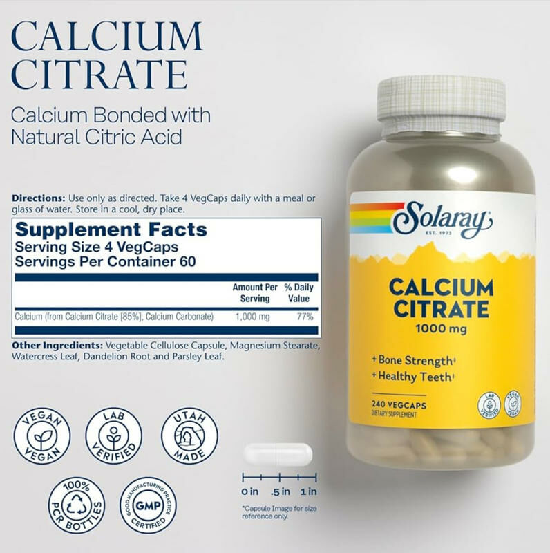 代購 Solaray Calcium Citrate 240 vcaps