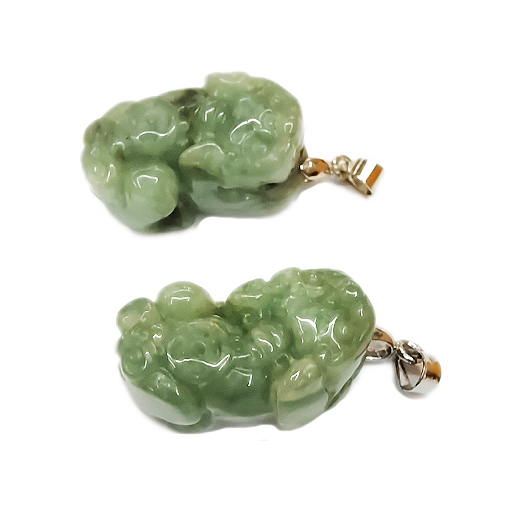 貔貅(緬甸玉)墜飾1對【十方】136897