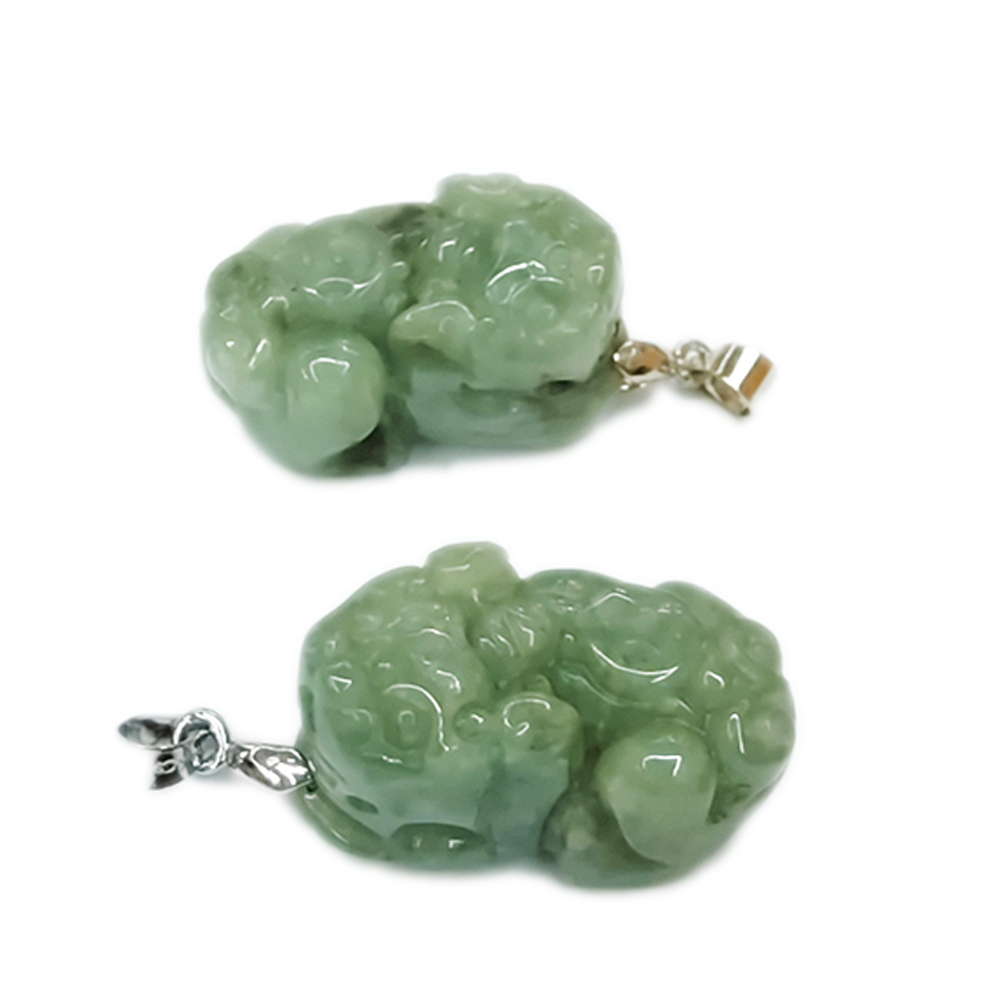 貔貅(緬甸玉)墜飾1對【十方】136897