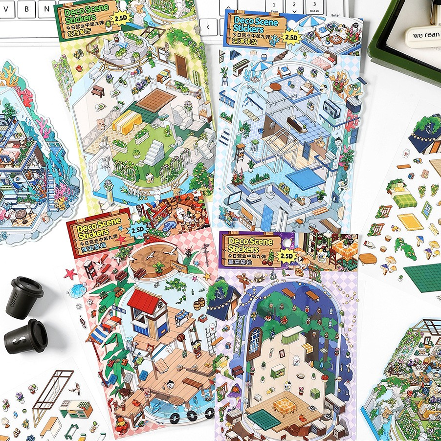 [OPEN TODAY Vol.9] Daily Shop Life Scene Stickers