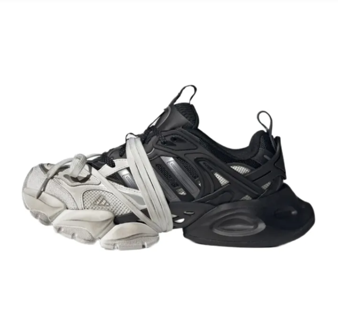 (限時特價)Adidas XLG Runner Deluxe "Black Grey Split" 3XL 黑灰拼接 JR0861