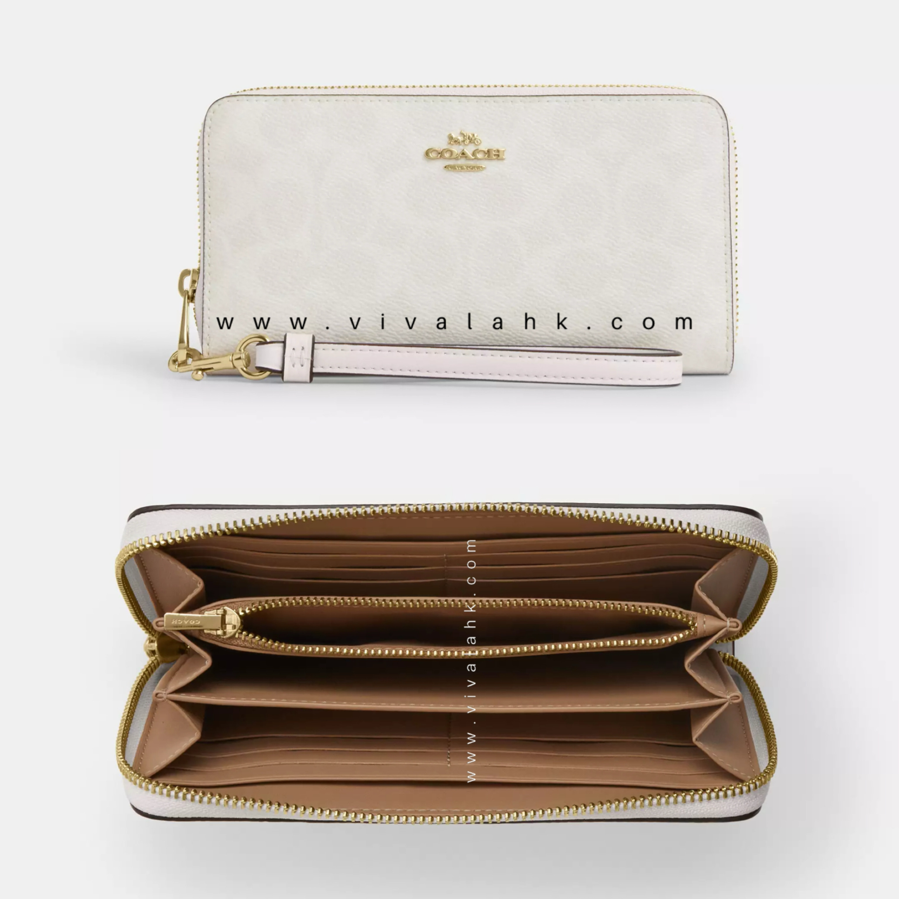 Coach - Long Zip Around Wallet In Signature Canvas (CW778)