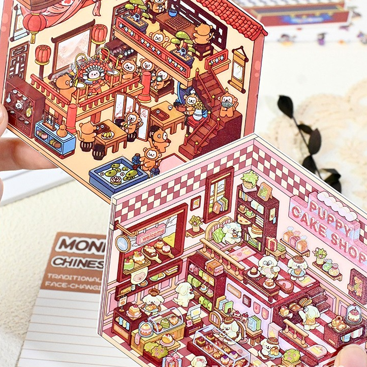 Forest Circus Troupe Storage Scene Stickers