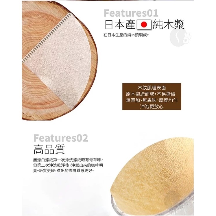 Hario V60 無漂白/漂白 02 濾紙 100張