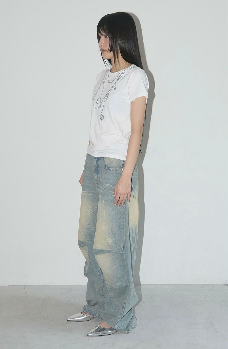 Fancy Club Angel Vintage Washing Pintuck Pants - 2 colo