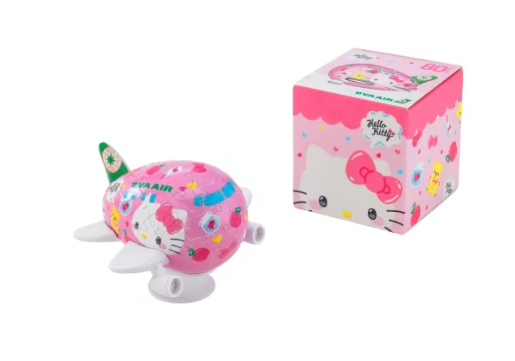 Hello Kitty 粉萌機3D立體拼圖飛機