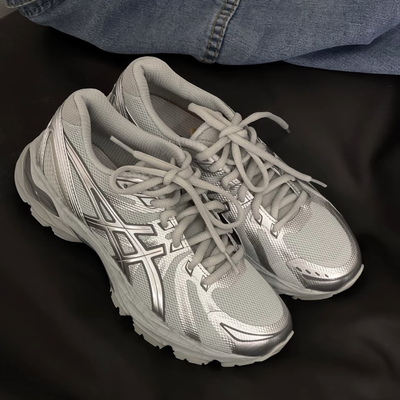 ASICS GEL-FLUX4 復古 金屬銀 科技感 太空銀 女鞋 亞瑟士 1012B464-020