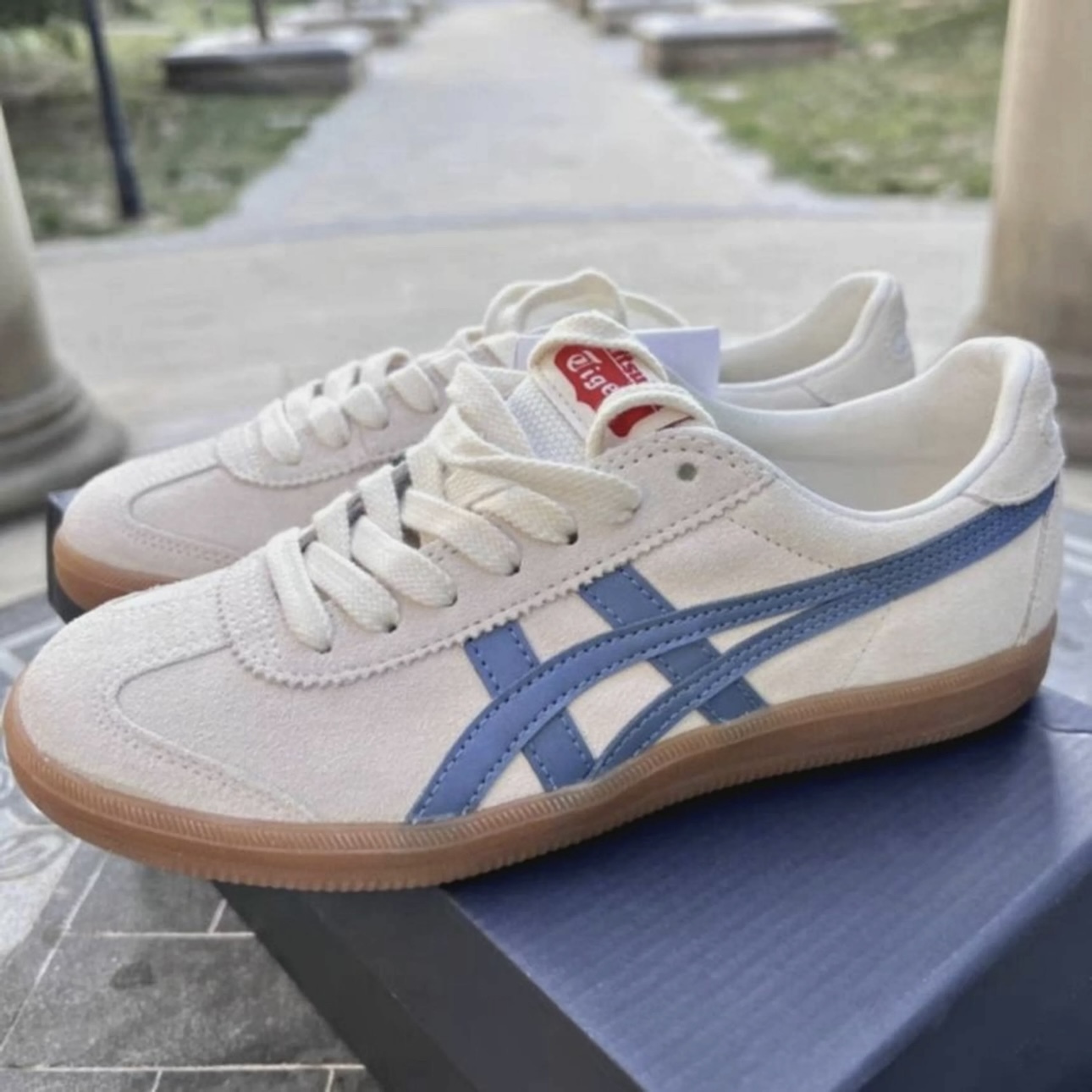 ONITSUKA TIGER TOKUTEN 奶灰藍 白藍 鬼塚虎 皮革 復古 男女 1183A907-202