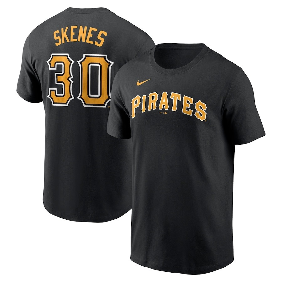 MLB短袖 Paul Skenes 匹茲堡海盜黑 Nike Player Name Tee 棉質短袖 全新