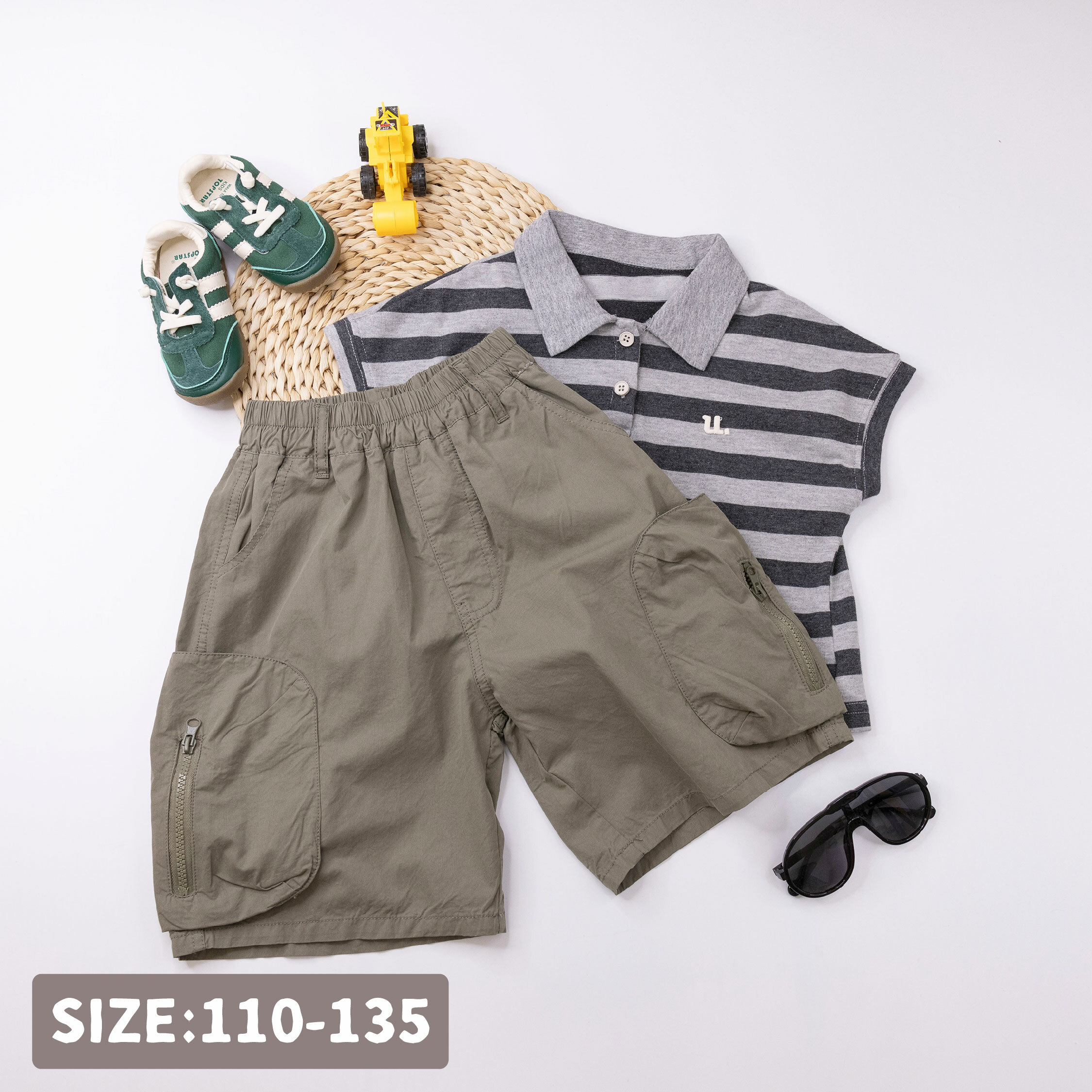 【H50234】多用口袋設計工裝短褲