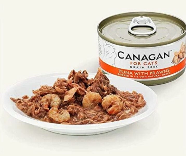 Canagan 原之選 貓咪主食罐 – 吞拿魚伴蝦配方75g (原pack12罐)
