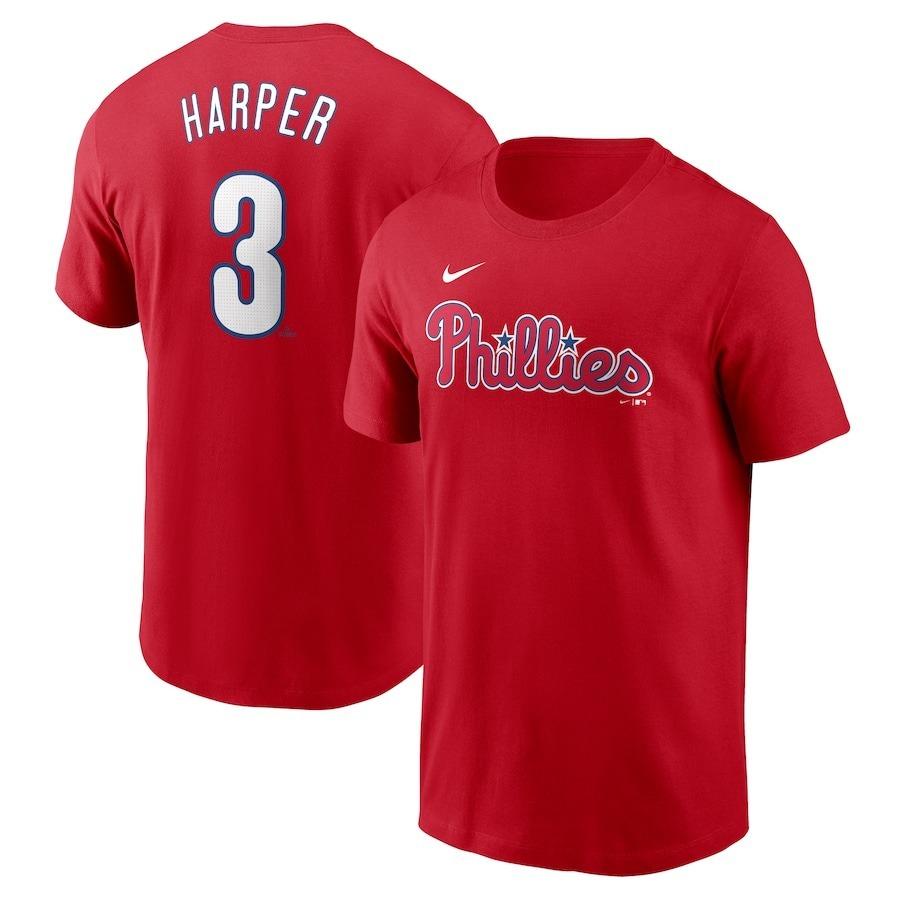 MLB短袖 Bryce Harper 費城費城人紅 Nike Player Name Tee 棉質短袖 全新