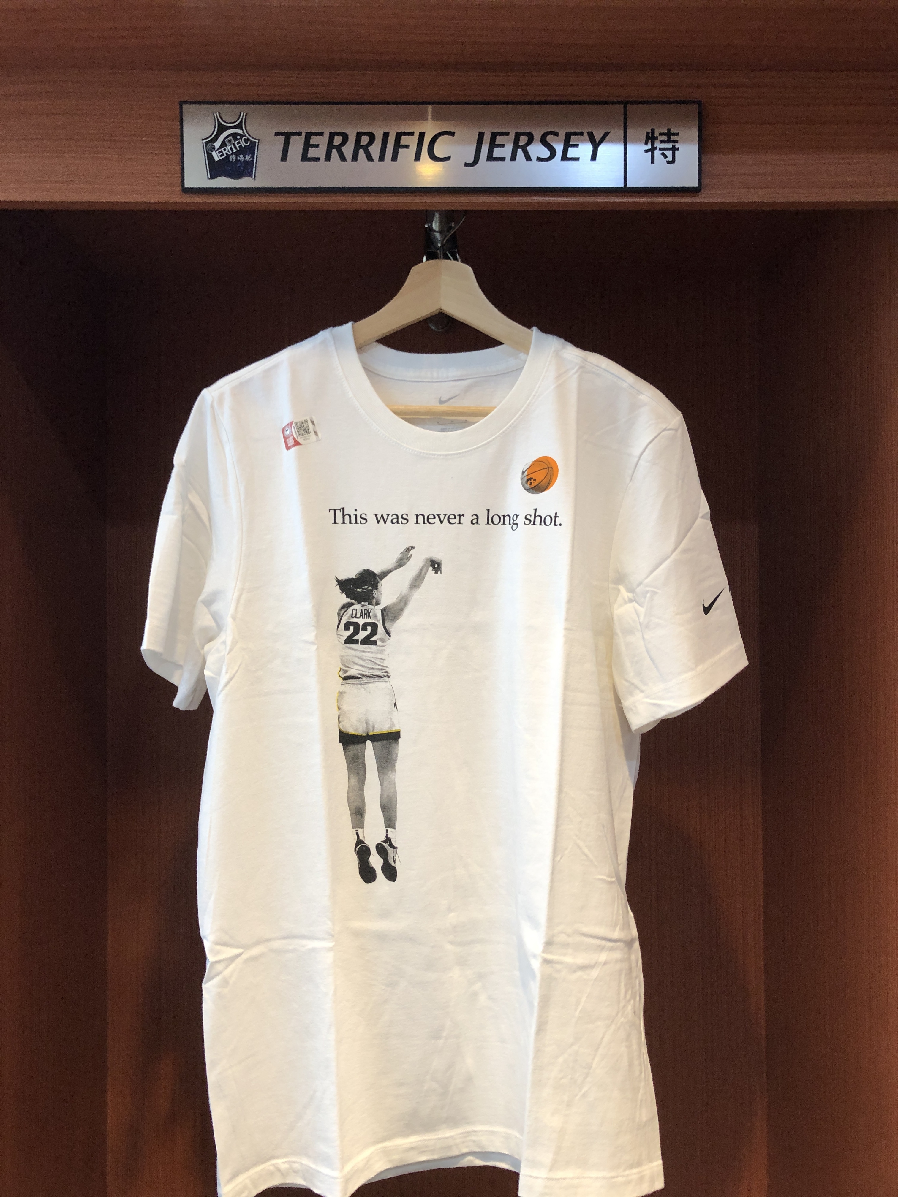 WNBA短袖 Caitlin Clark 愛荷華標語白 Nike Tee 棉質短袖 全新