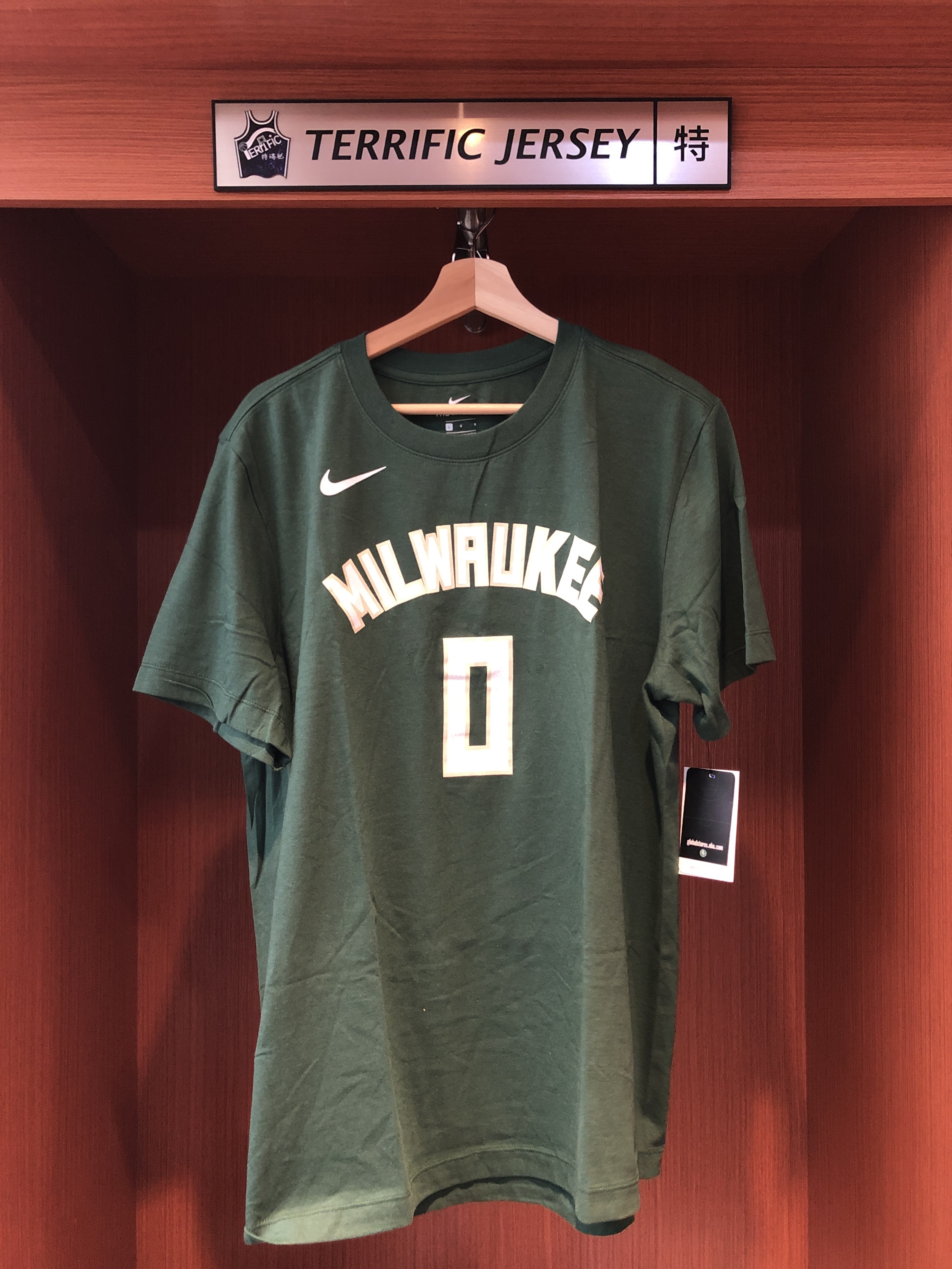 NBA短袖 Damian Lillard 密爾瓦基公鹿綠 Icon Nike Player Name Tee 棉質 短袖 全新