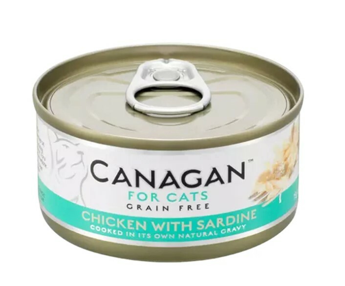 Canagan 原之選 貓咪主食罐 – 雞肉配沙甸魚配方75g (原pack12罐)