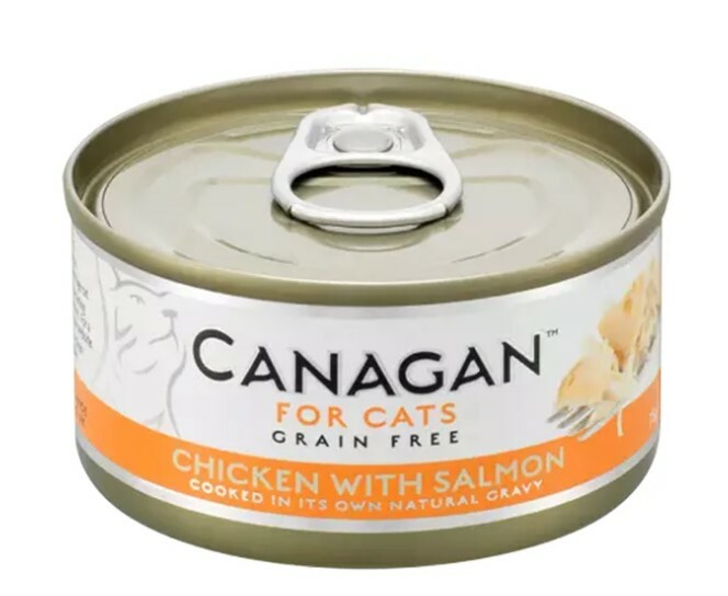 Canagan 原之選 貓咪主食罐 – 雞肉配三文魚配方75g (原pack12罐)