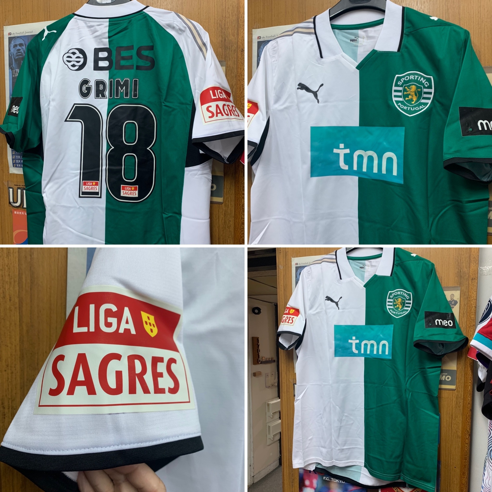 2011 Sporting Lisbon Special Home Shirt with 18 GRIMI [Used, L 80% New]