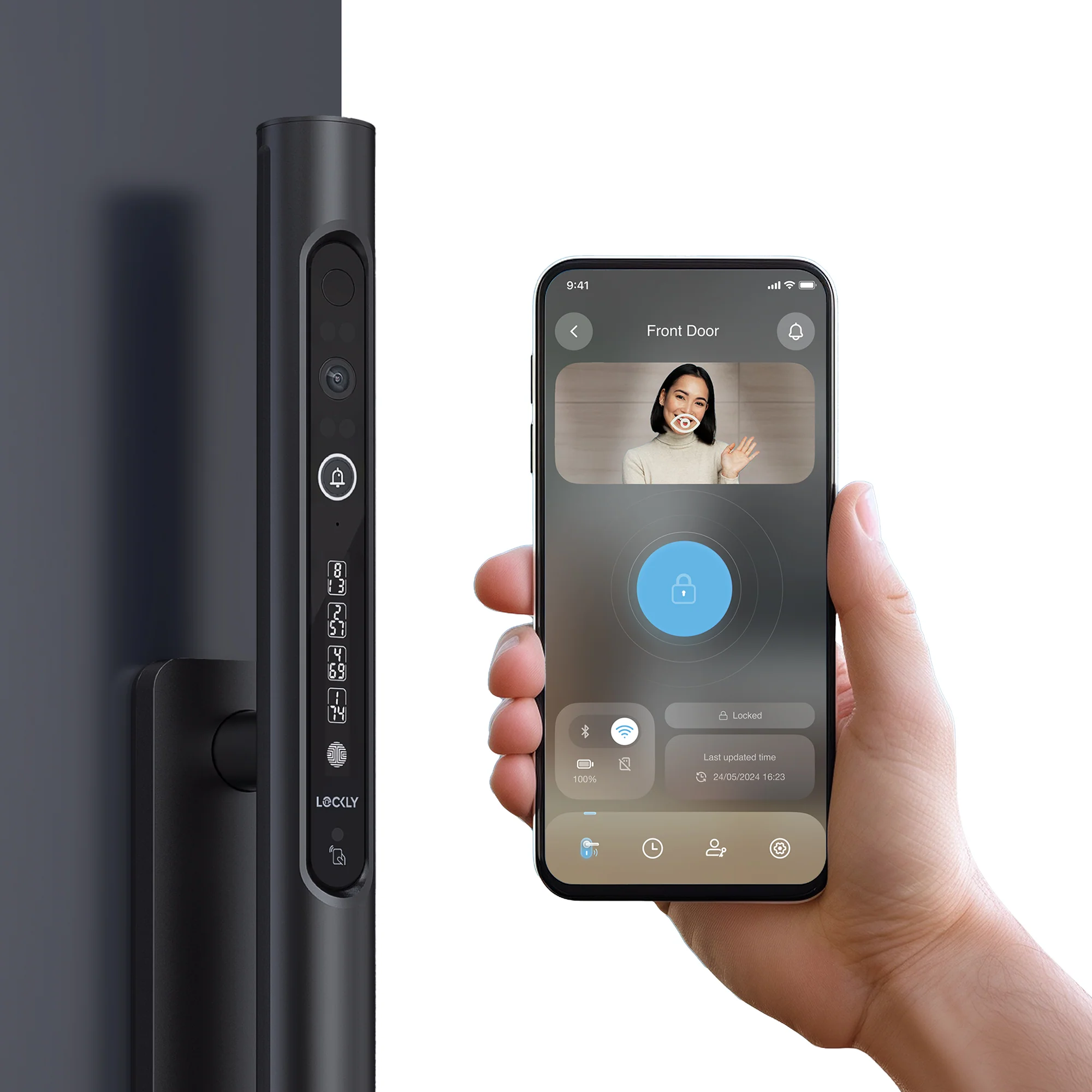 Lockly   PGD899G‧Styla 推拉式視像智能門鎖‧香港行貨,原廠2年保養‧