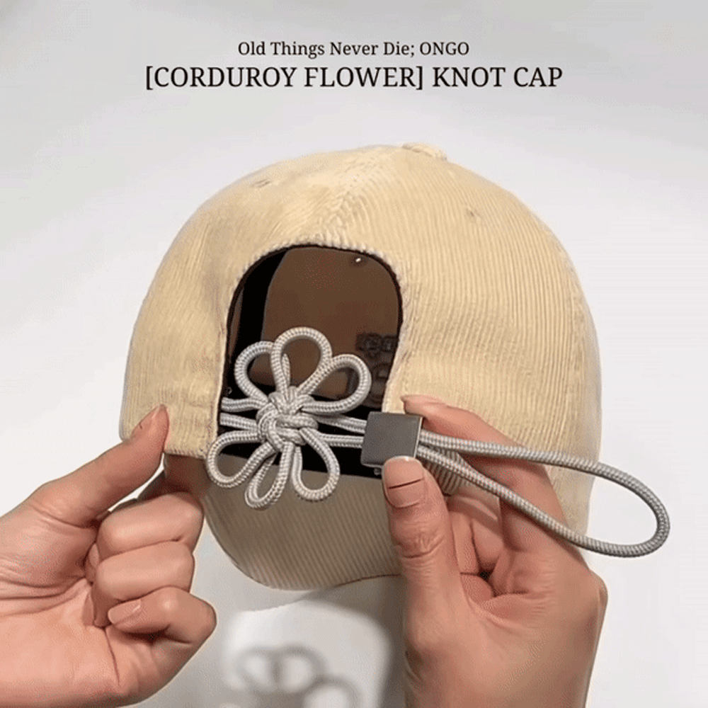 ONGO CORDUROY FLOWER KNOT CAP