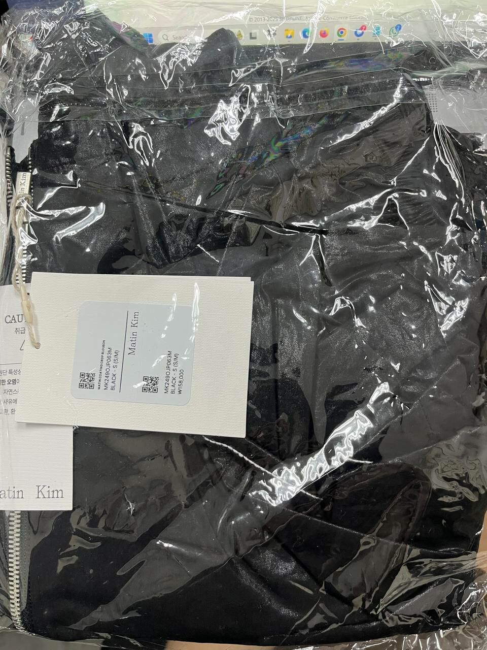 [S] MATIN KIM BLACK COATING CROP BLOUSON, MK249OJP063M-BLACK (SMTK11)