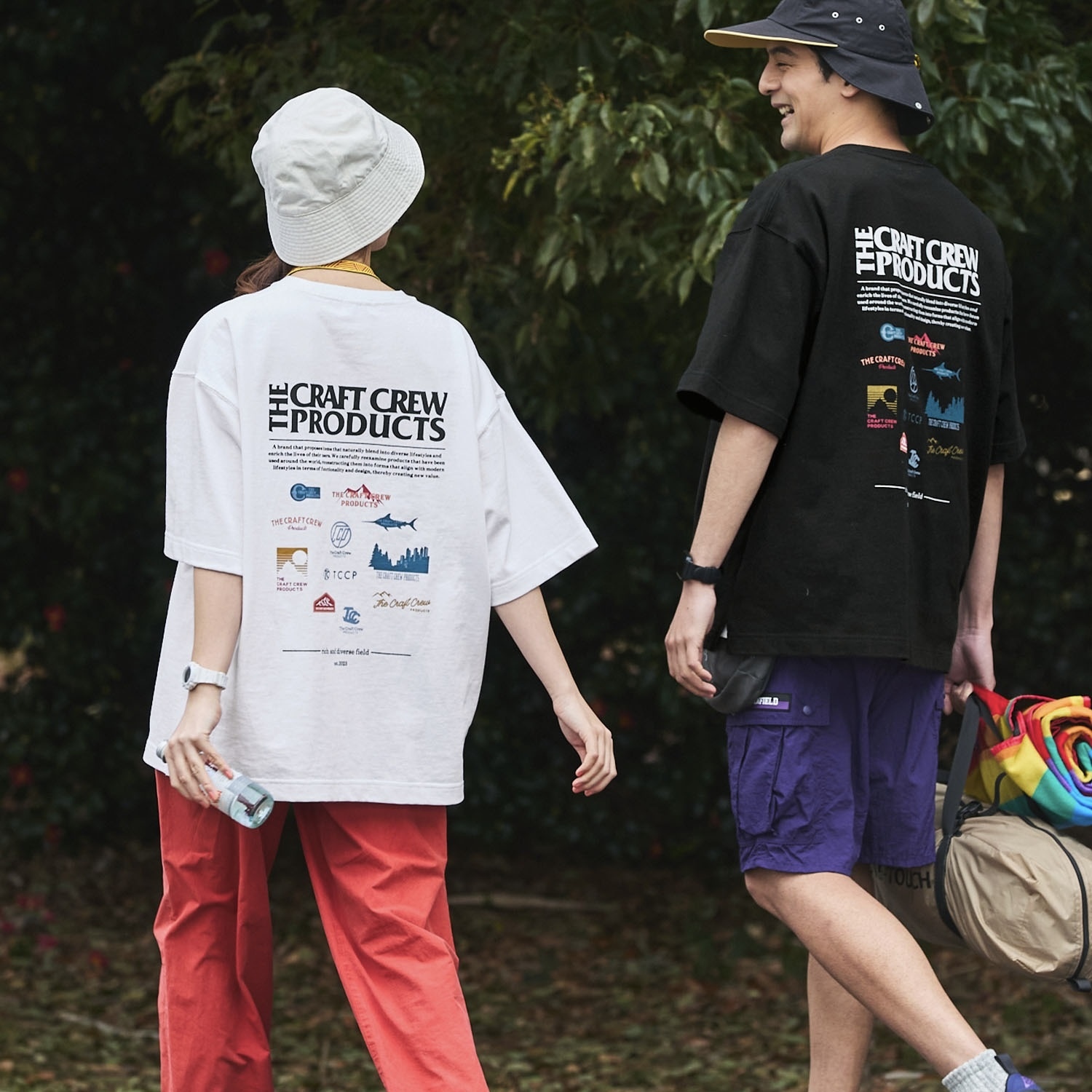 THE CRAFT CREW PRODUCTS 背後印花 圓領 短袖 上衣 戶外風格 日牌 抗菌防臭材質 共3色