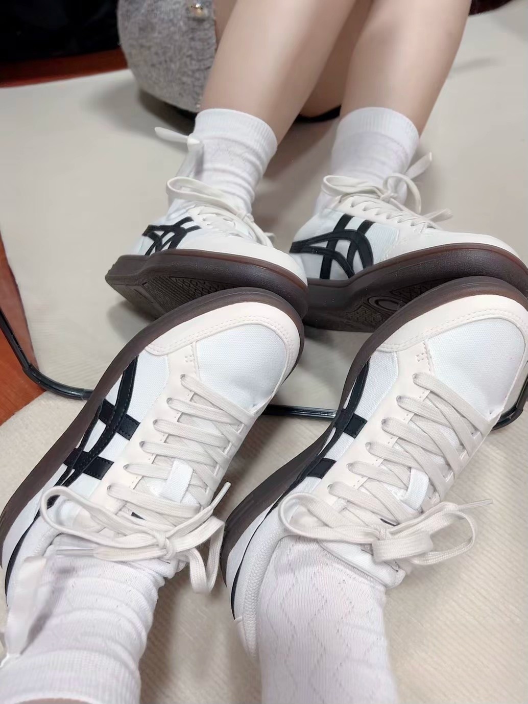 ONITSUKA TIGER 鬼塚虎 ADVANTI 復古黑白 1183B799101