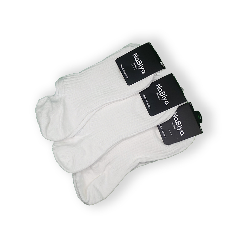 【韓國】坑條素色短襪-男款