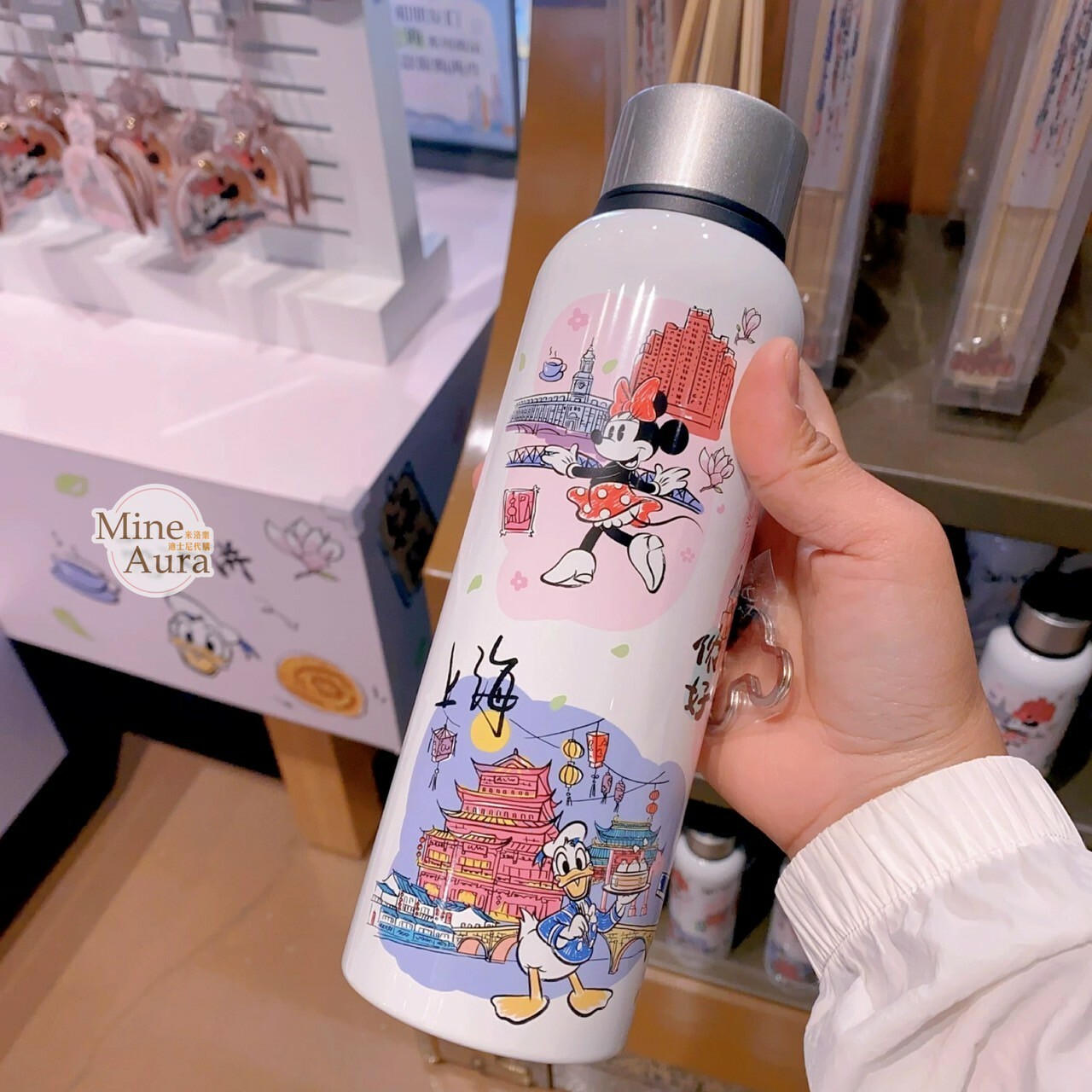 米奇 Mickey 與好友們 游味上海系列 圖案 不鏽鋼 保溫瓶 隨身 水壺 -上海迪士尼樂園