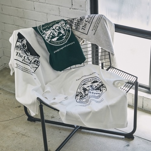 THE CRAFT CREW PRODUCTS 山脈 圓標圖案 印花短袖 上衣 日牌 抗菌消臭 戶外 共5色