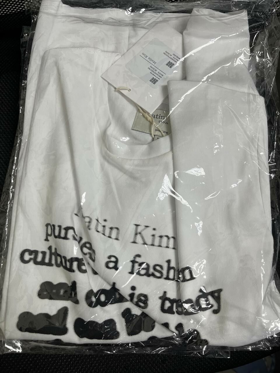 [S] MATIN KIM WHITE INK LETTERING TOP, MK2400TS023M-WHITE (SMTK22)