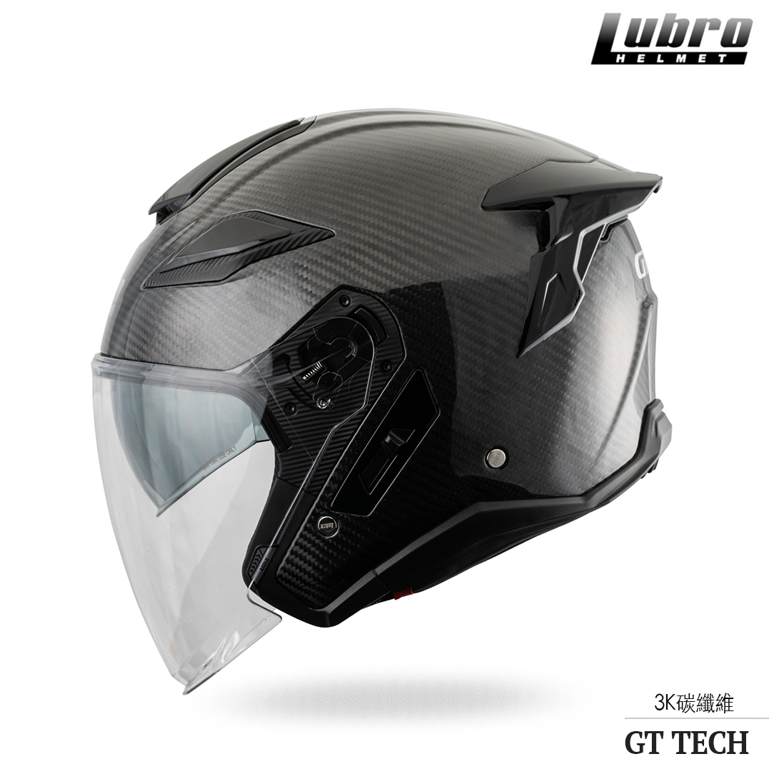 LUBRO GT TECH 3K碳纖維 半罩安全帽