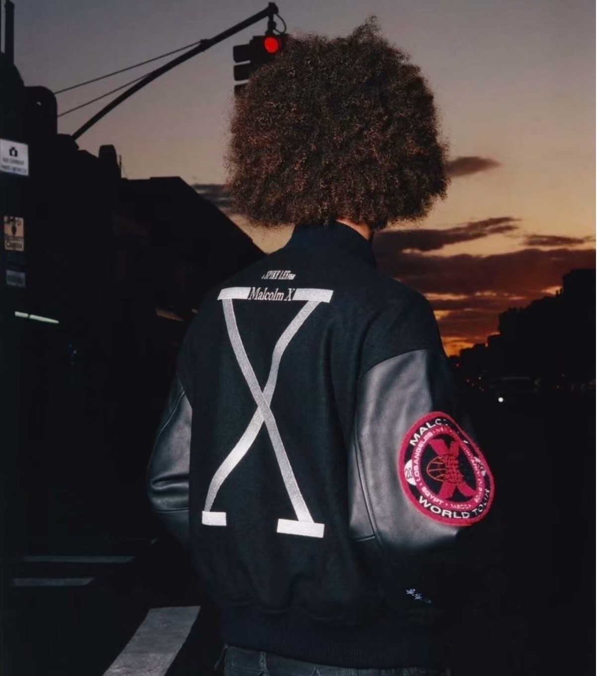 Supreme x 40 Acres  Malcolm X 復古棒球外套