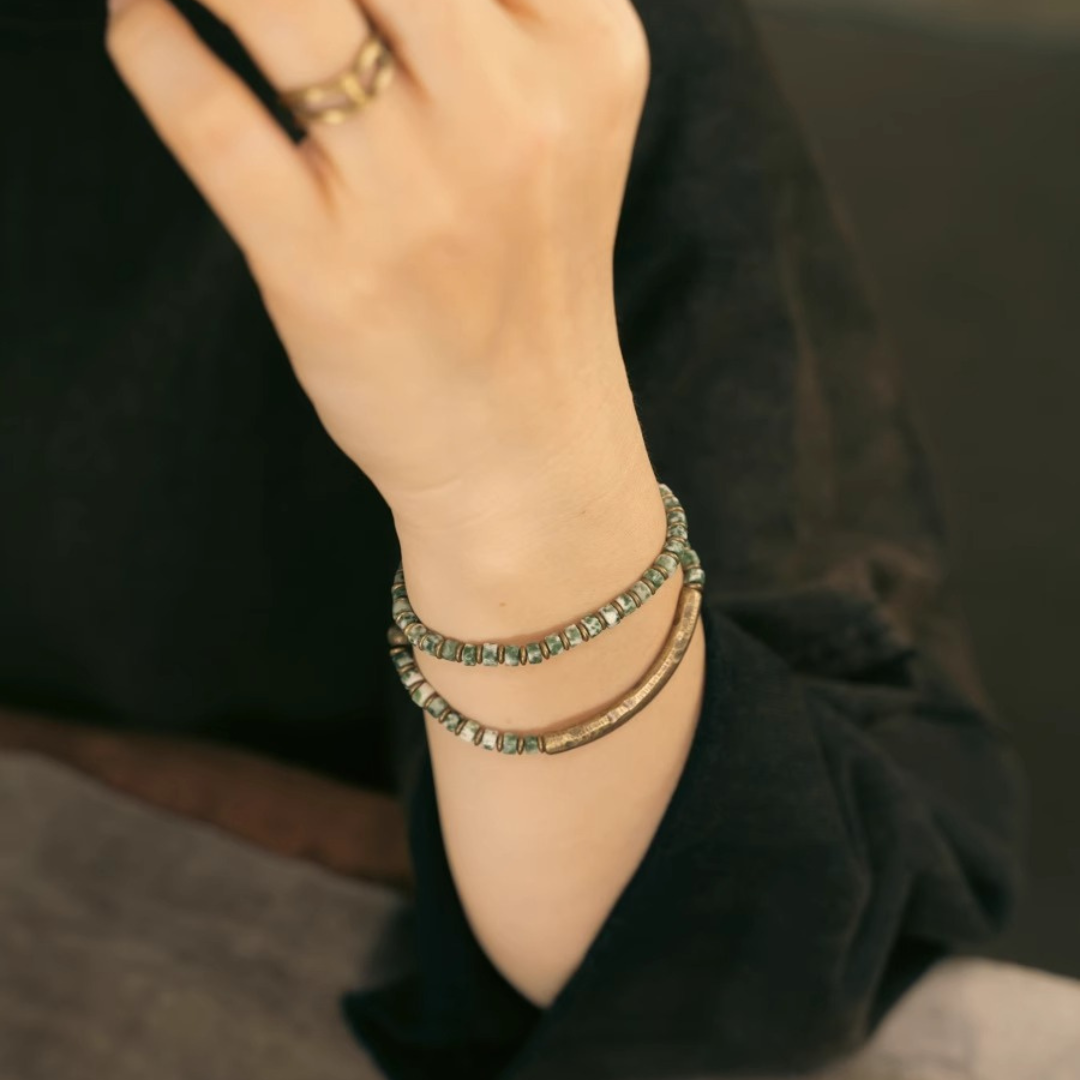 松影古銅雙繞手環