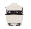 [S] MATIN KIM IVORY SPELL POINT STRIPE KNIT VEST, MK2500KV002V-IVORY (SMTK28)