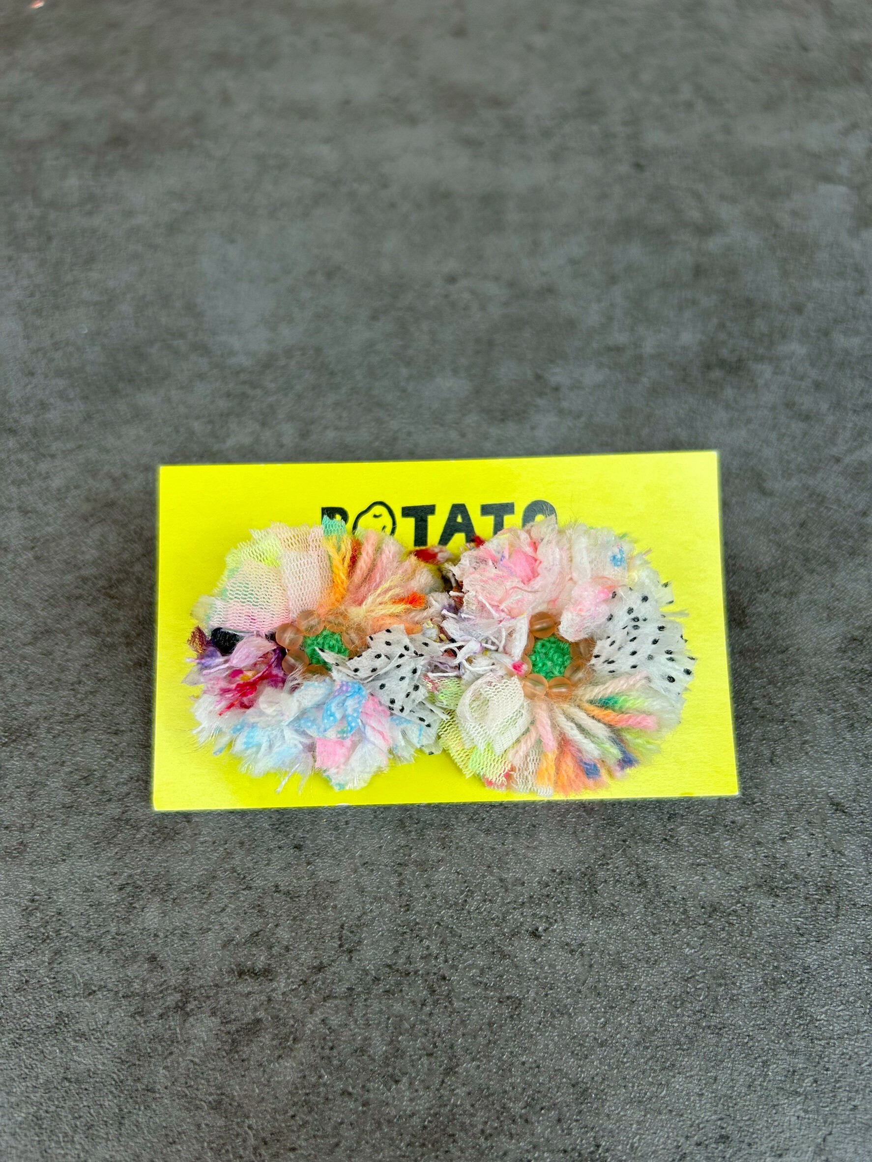 [POTATO] 澎澎花朵耳針 (PT023)