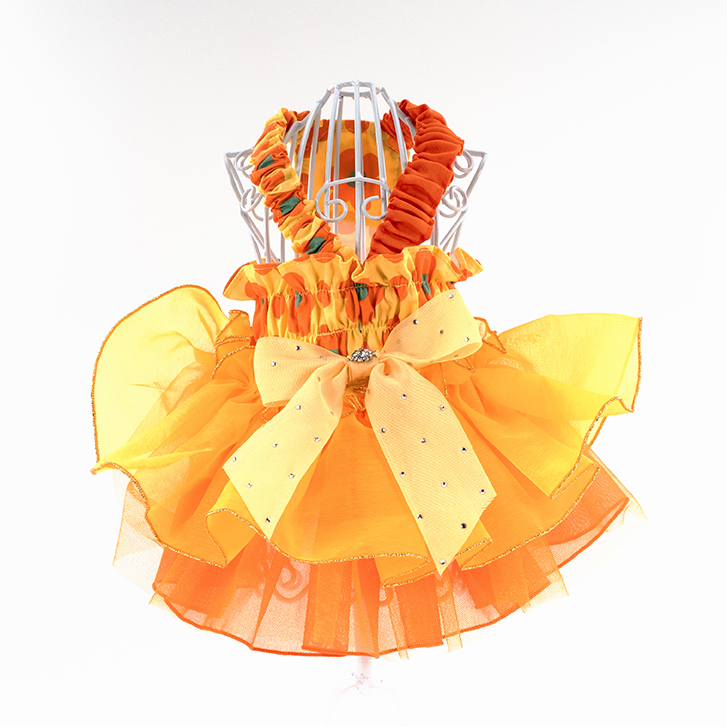 Konanmoko x FanCpet Flower 'Bom Bom' Dress - Yellow/Orange