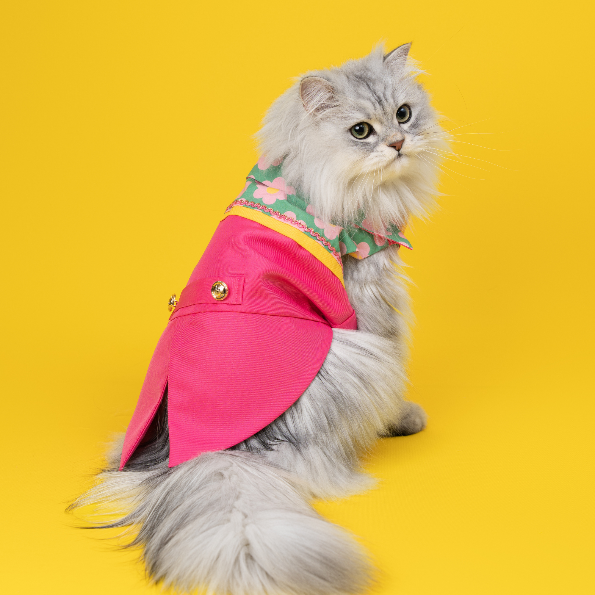 Konanmoko x FanCpet Flower 'Bom Bom' Vest - Green/Pink