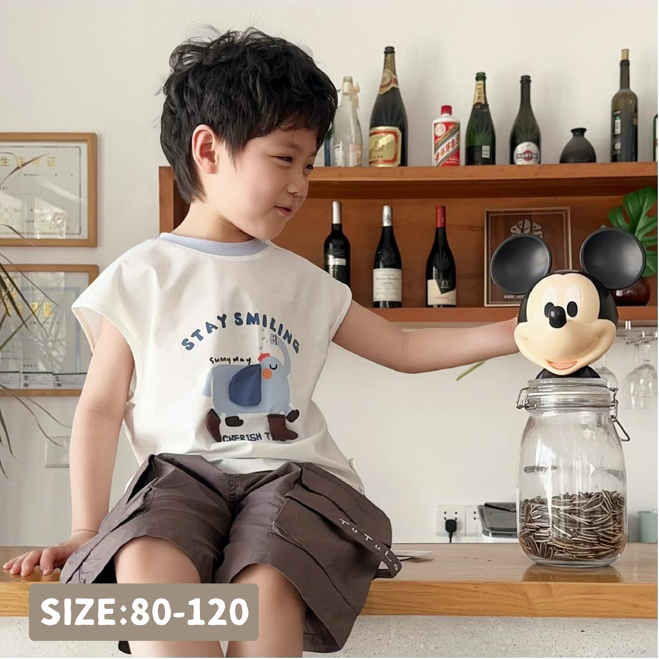 童趣灑水大象造型立體背心 (H50088)