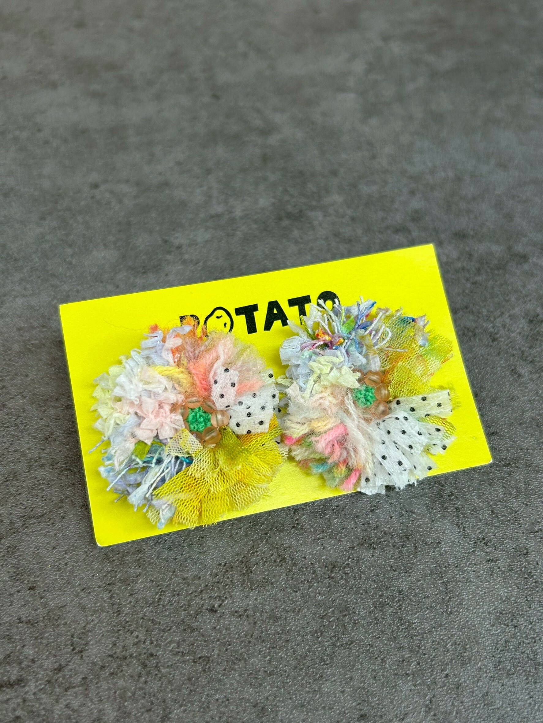 [POTATO] 澎澎花朵耳針 (PT025)