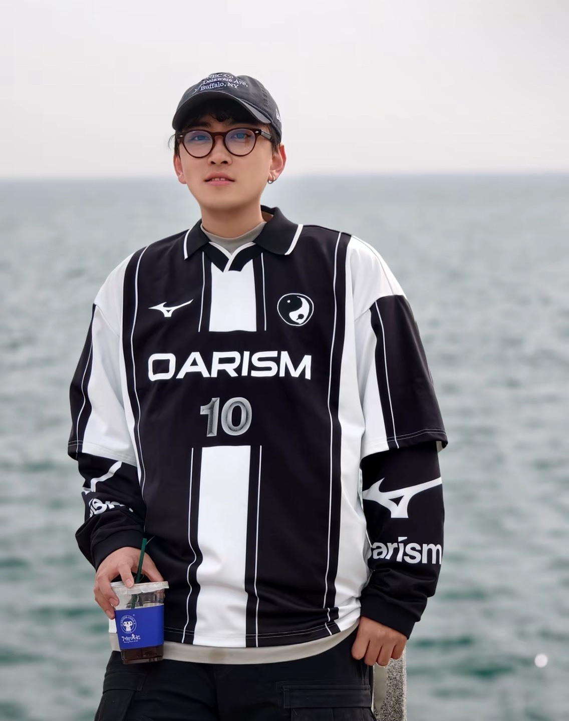 Mizuno x Oarism 寇克船長聯名 復古足球Tee 曜石黑