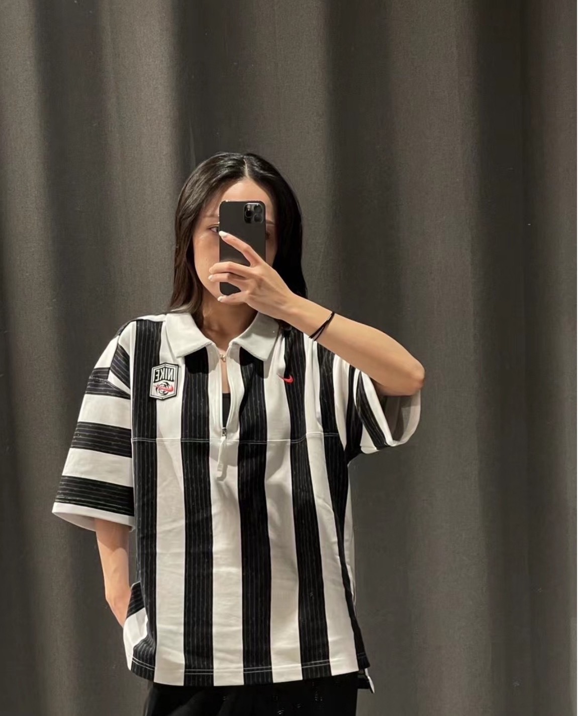 Nike 拼色Logo寬鬆運動Polo女款