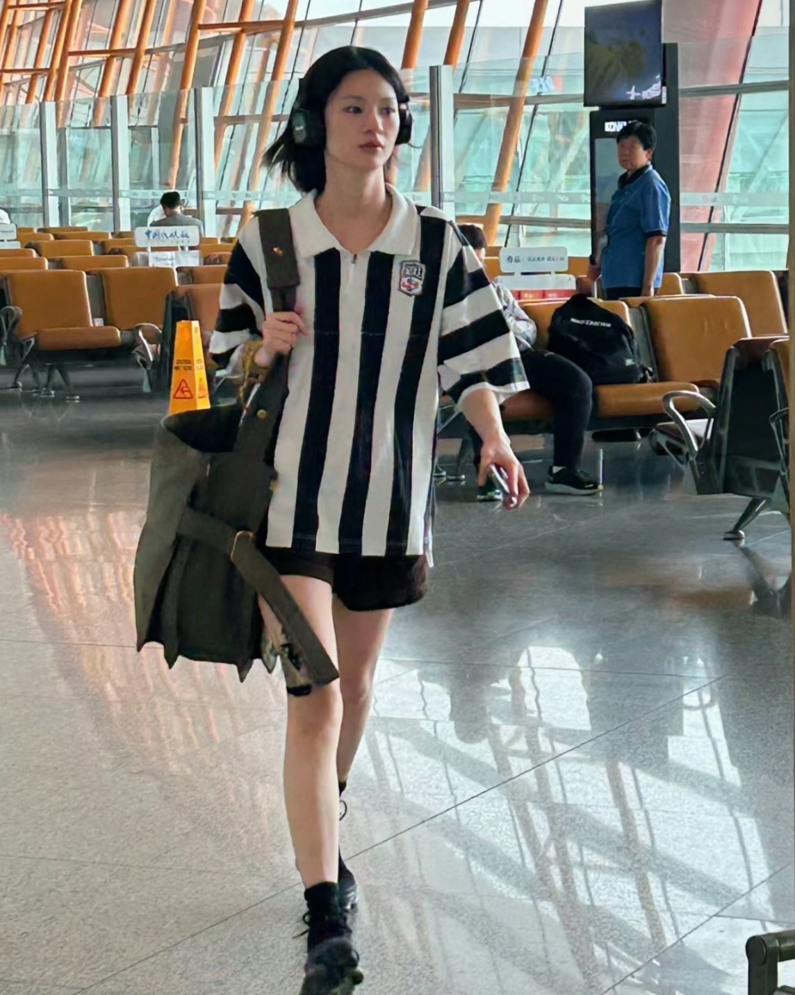 Nike 拼色Logo寬鬆運動Polo女款