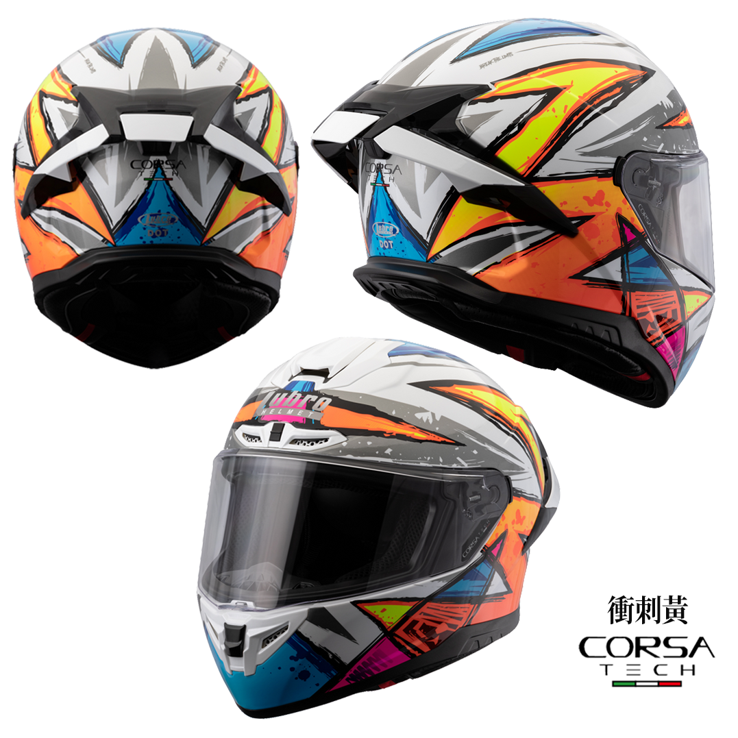 LUBRO CORSA TECH 衝刺 全罩安全帽 黃